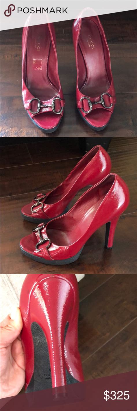 burgundy GUCCI Women Heels 